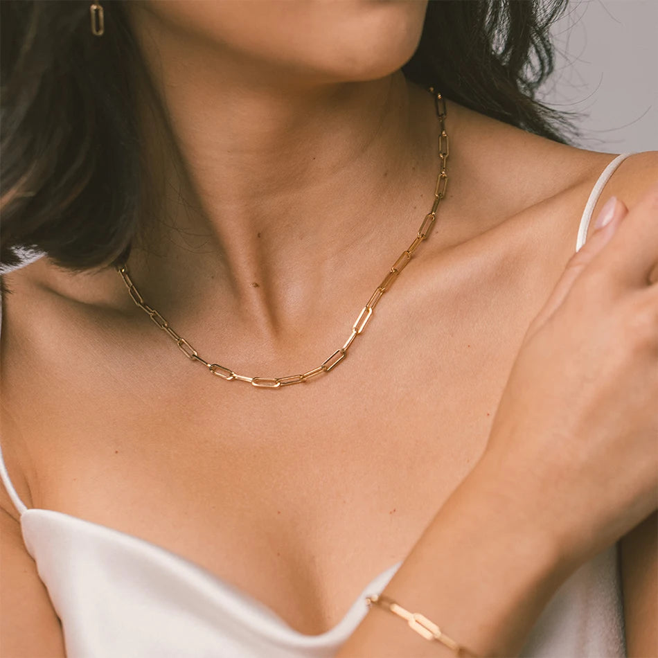 Women's Gold Cross Chain Necklace