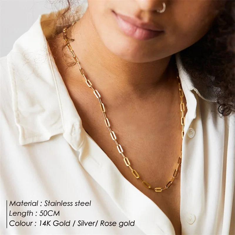 Women's Gold Cross Chain Necklace
