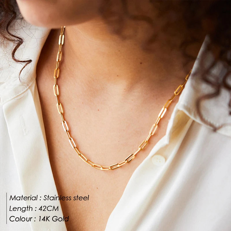Women's Gold Cross Chain Necklace