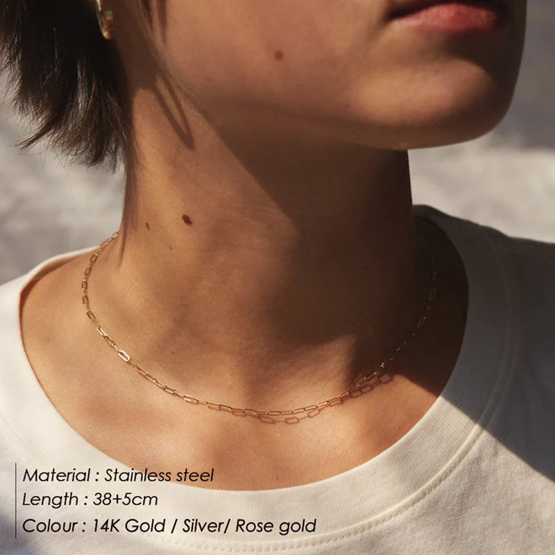 Women's Gold Cross Chain Necklace