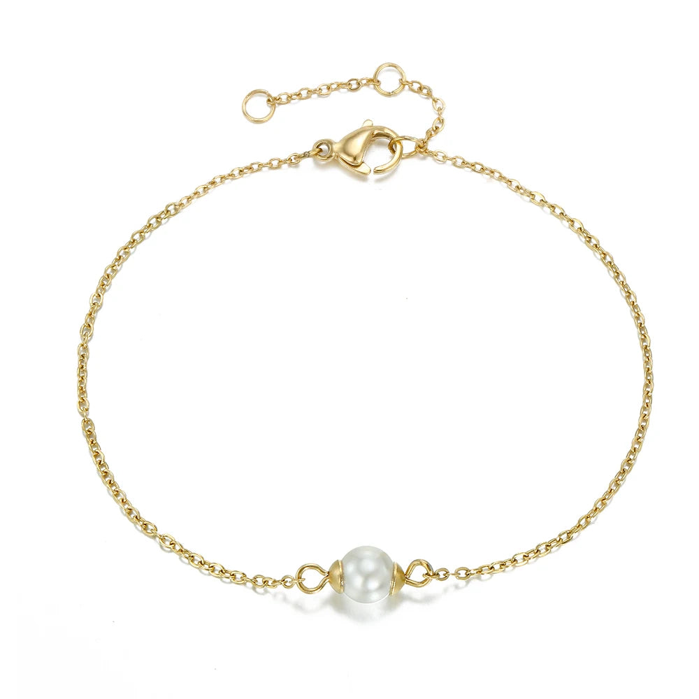 Minimalist Artificial Sea Pearl Bracelets