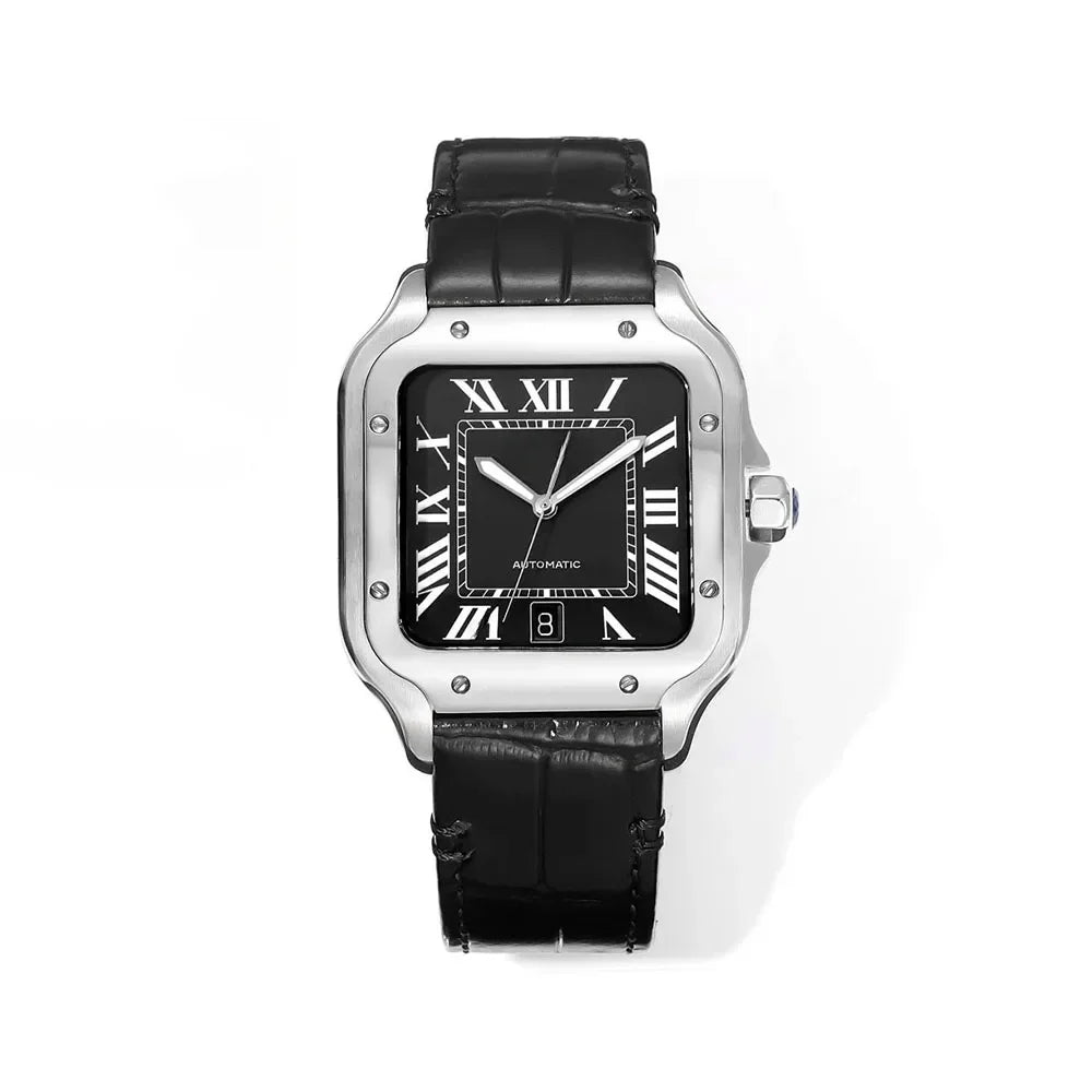 Men's Fully Automatic Genuine Leather Multifunctional Watch