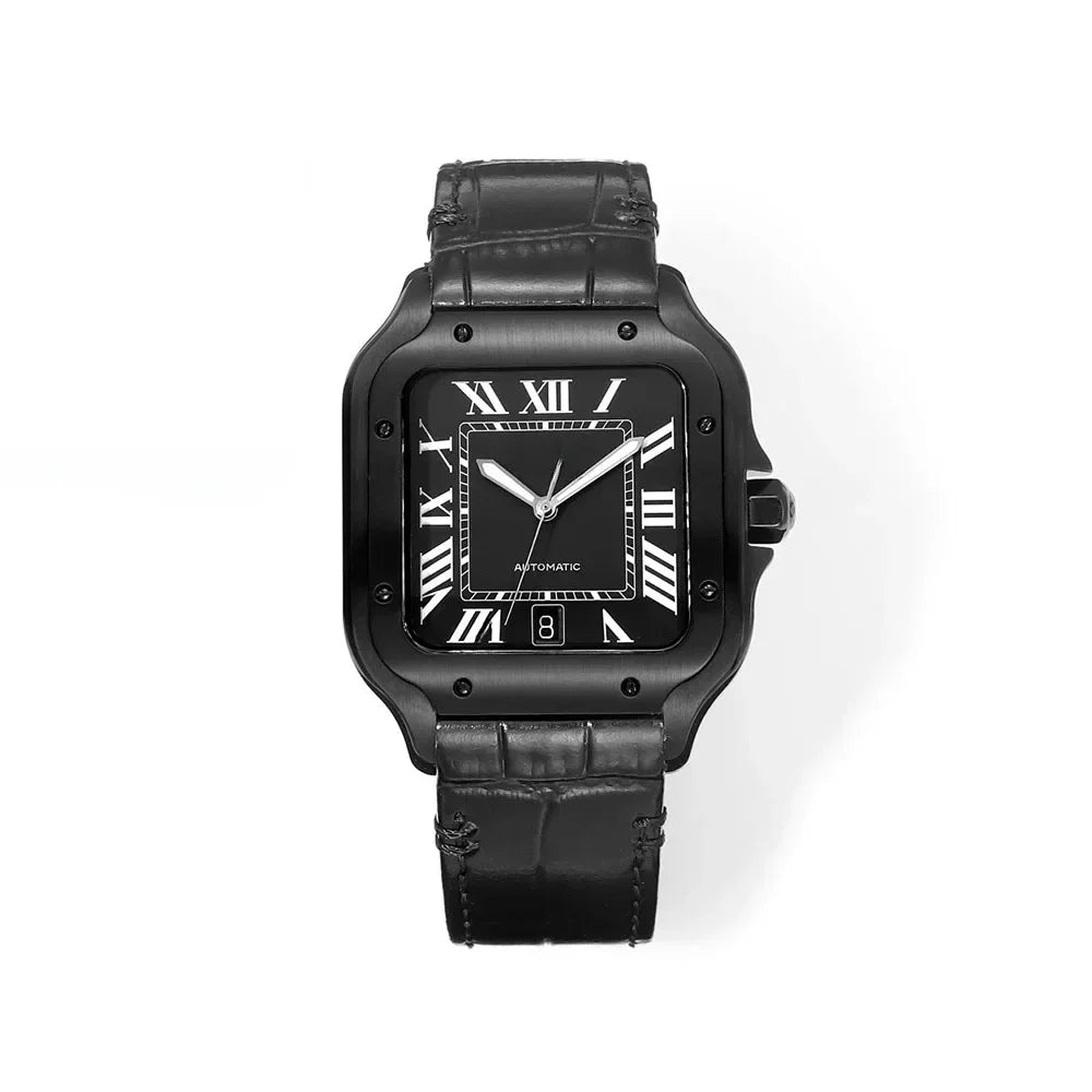 Men's Fully Automatic Genuine Leather Multifunctional Watch