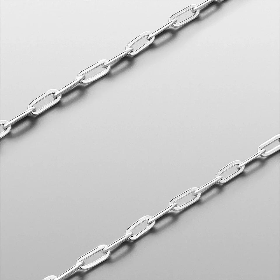 Men's Paper Clip Necklace Gold Plated