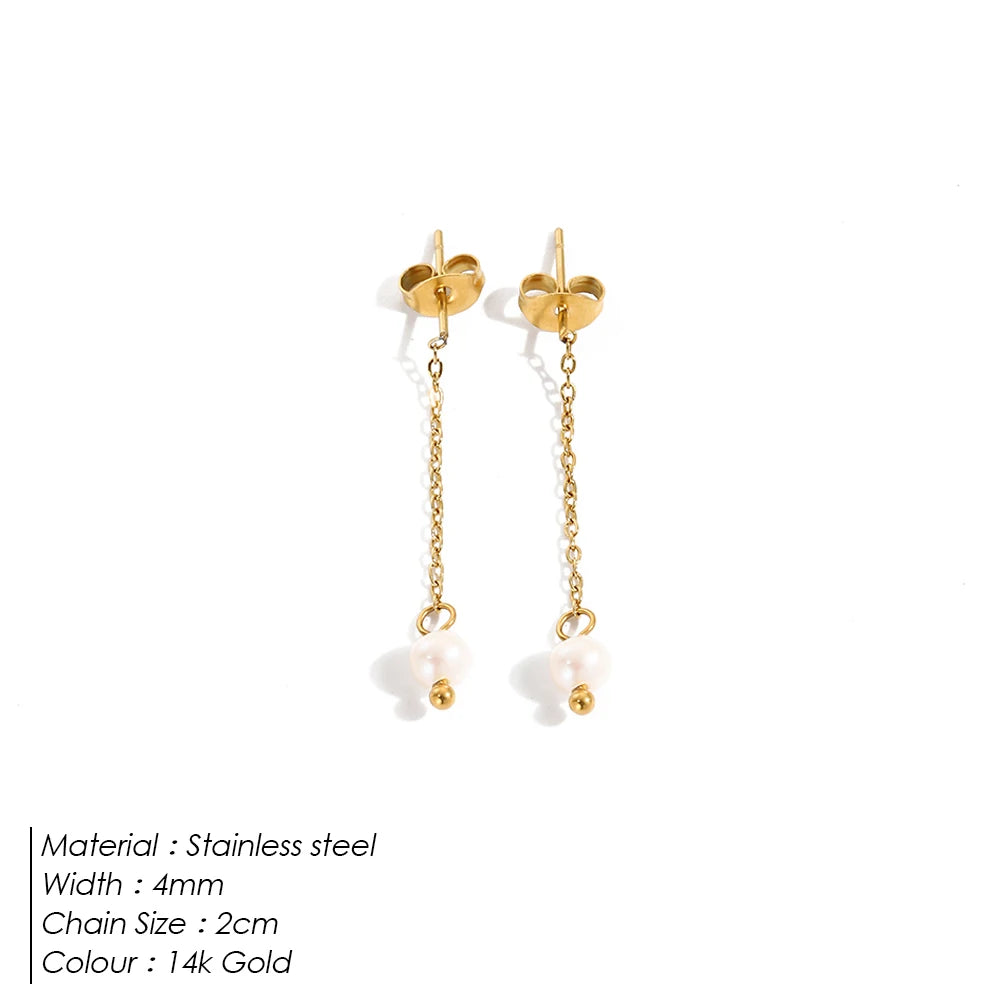 Freshwater Pearl Earring with Pendant