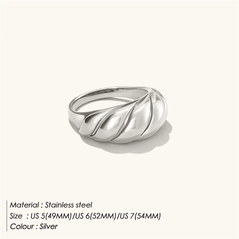 Classic gold color ring with simple texture