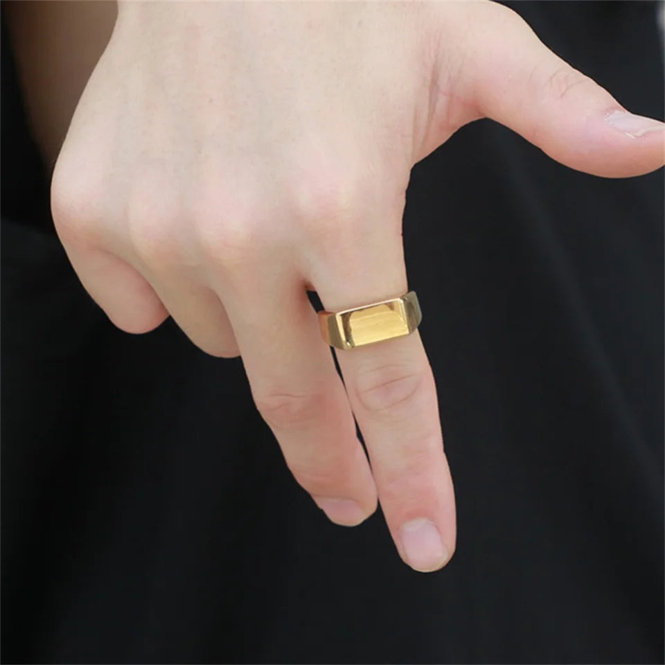 Gold Plated Geometric Jewelry Ring