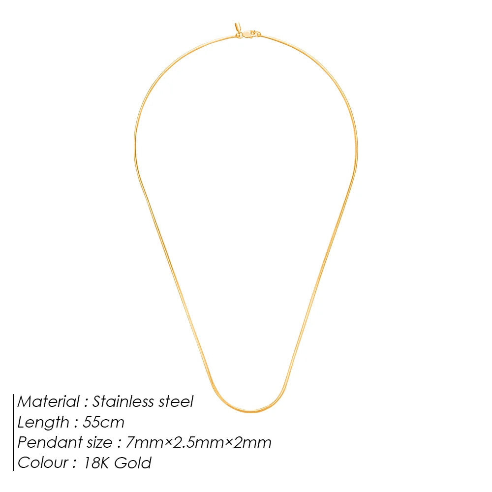 High quality gold plated snake bone chain