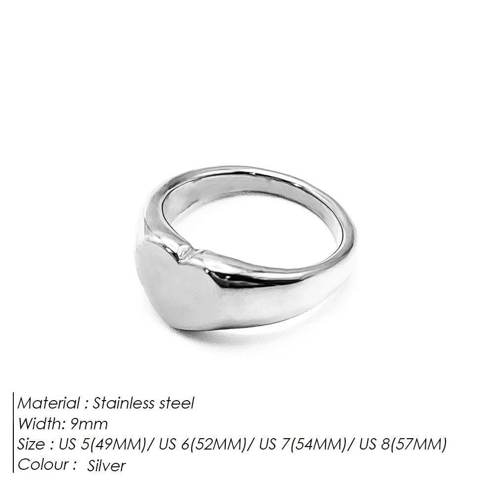 Geometric Heart Ring Personalized Jewelry