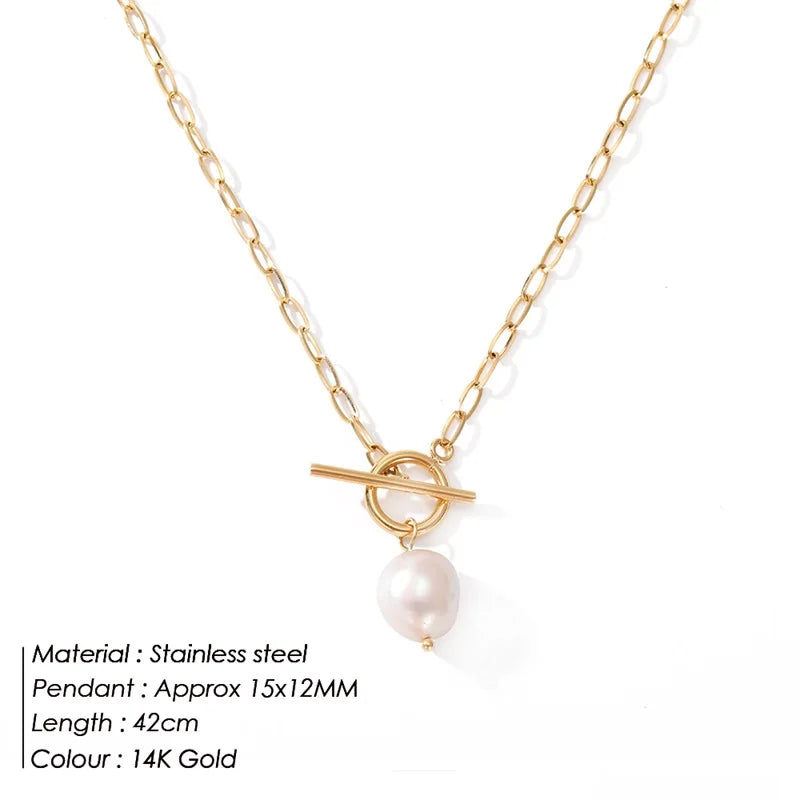 Freshwater Pearl Toggle Necklace