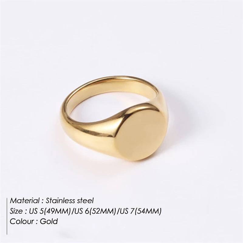 Minimalist Round Gold Plated Ring