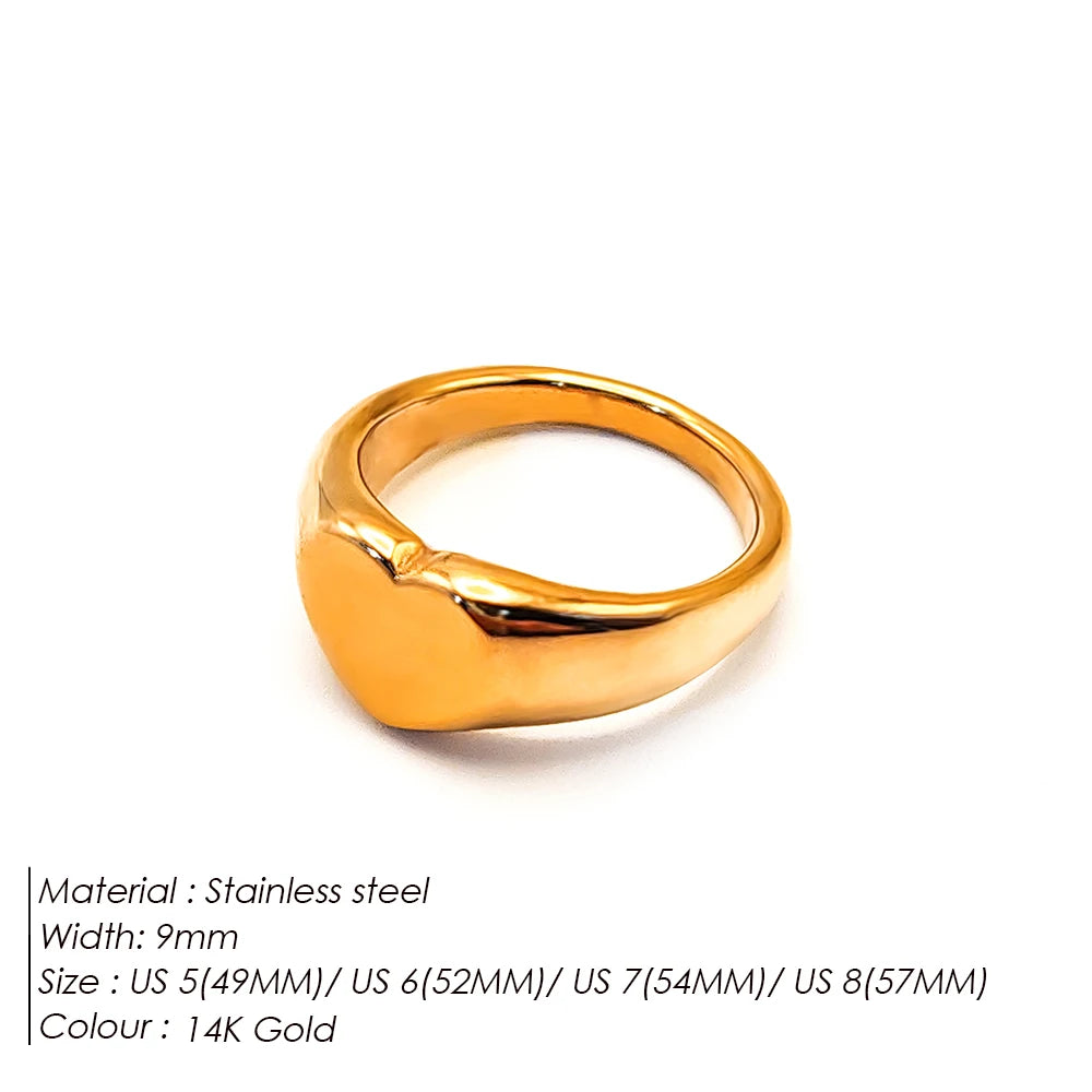 Geometric Heart Ring Personalized Jewelry