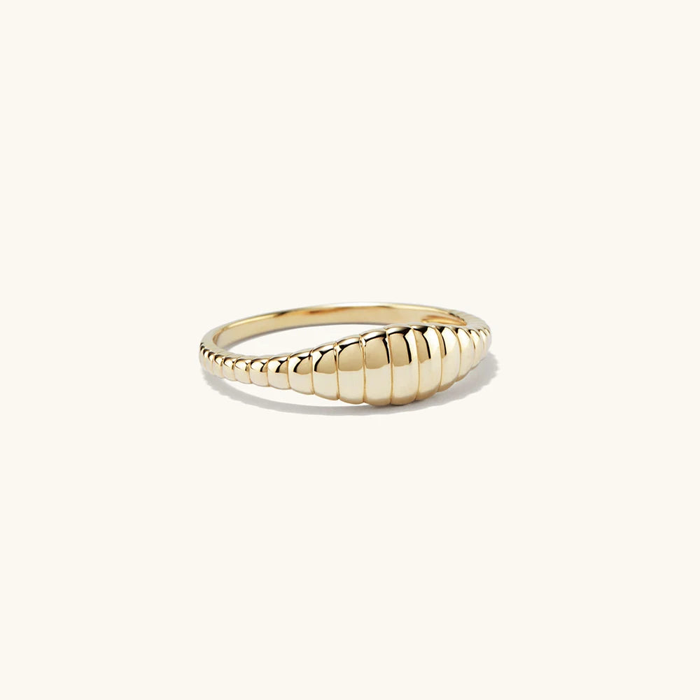 Simple style texture tail ring