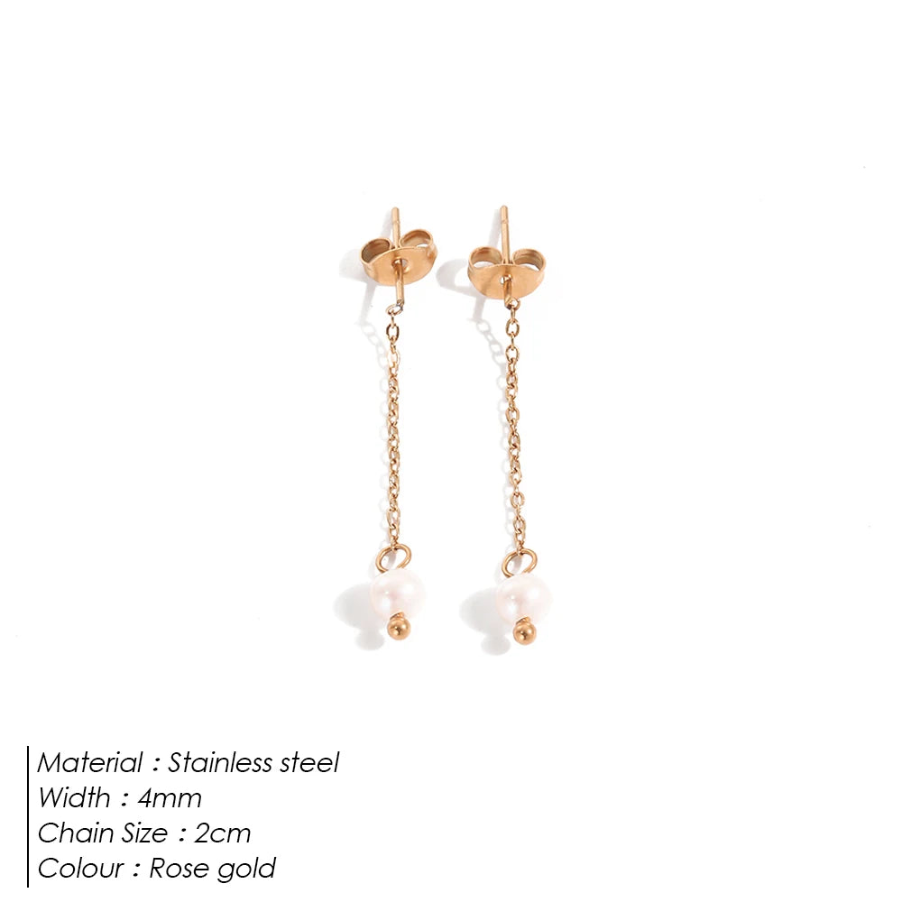Freshwater Pearl Earring with Pendant