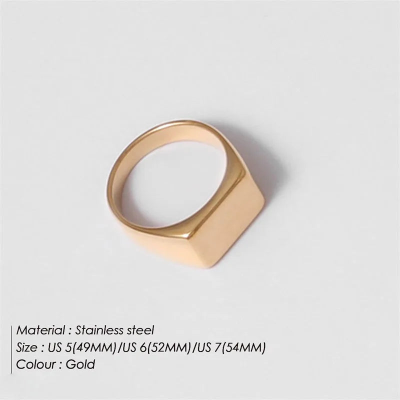 Gold Plated Geometric Jewelry Ring