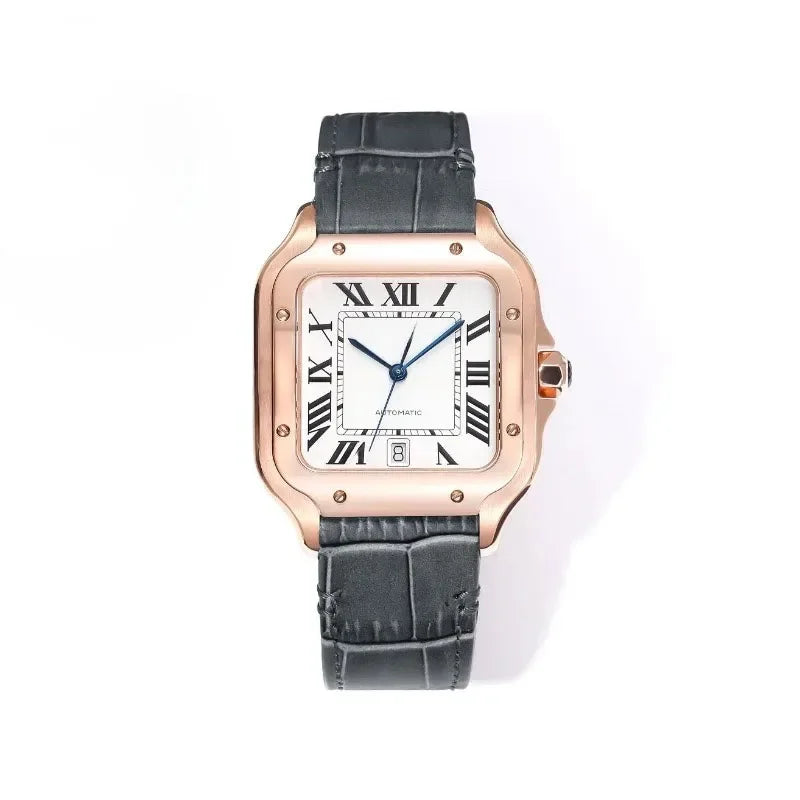 Men's Fully Automatic Genuine Leather Multifunctional Watch