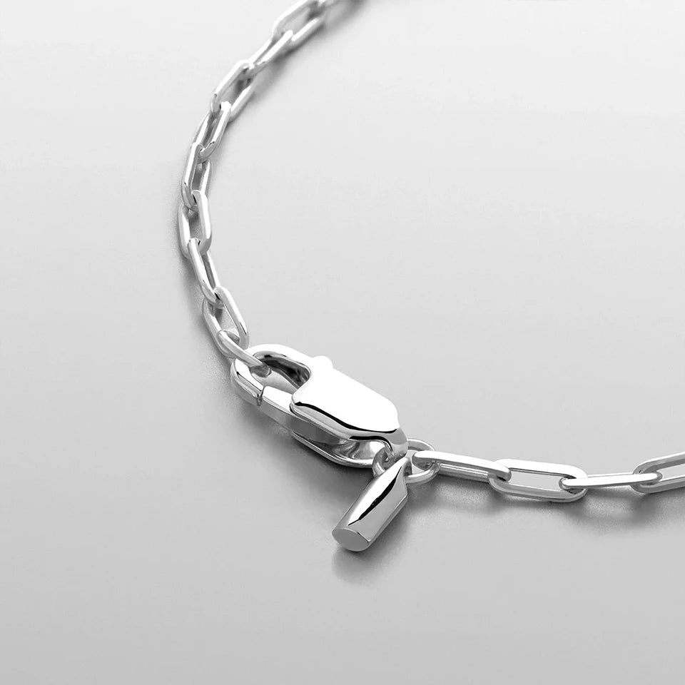 Men's Paper Clip Necklace Gold Plated