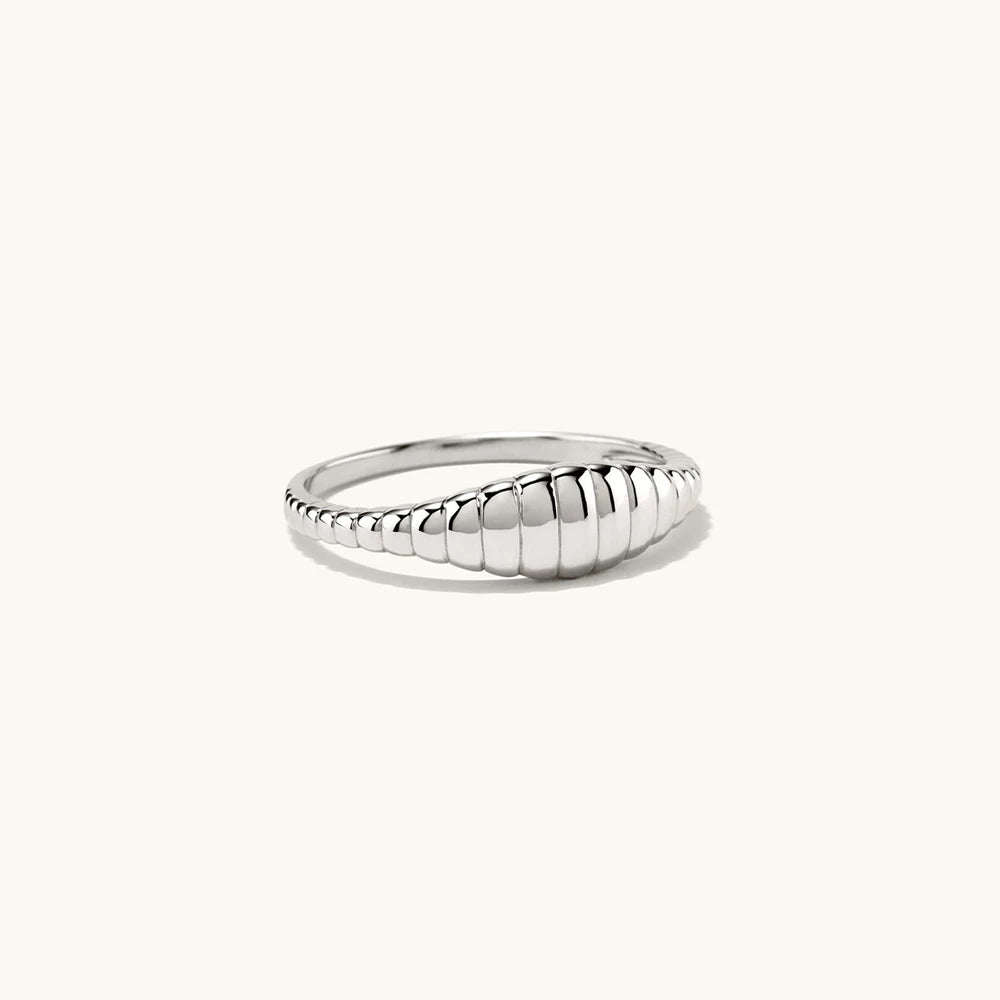 Simple style texture tail ring