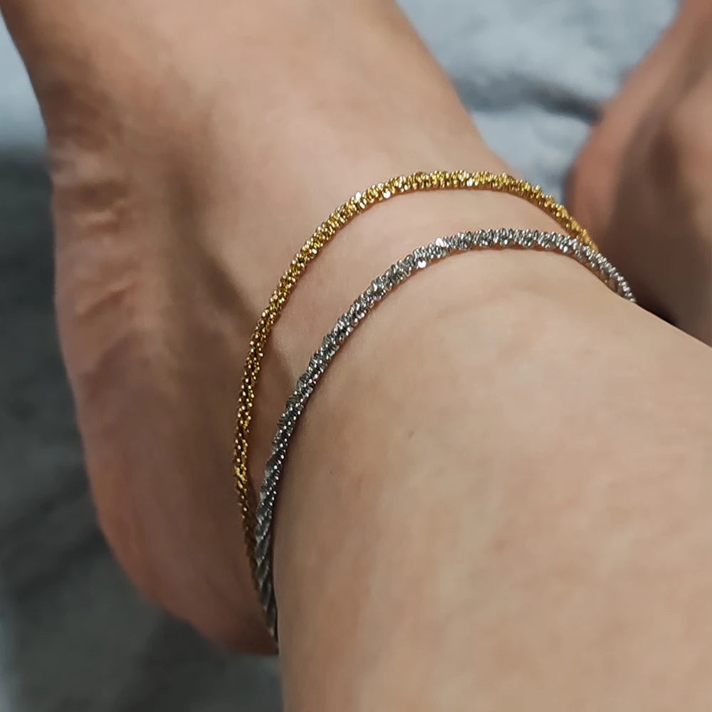 Golden Cauliflower Anklet Bracelet