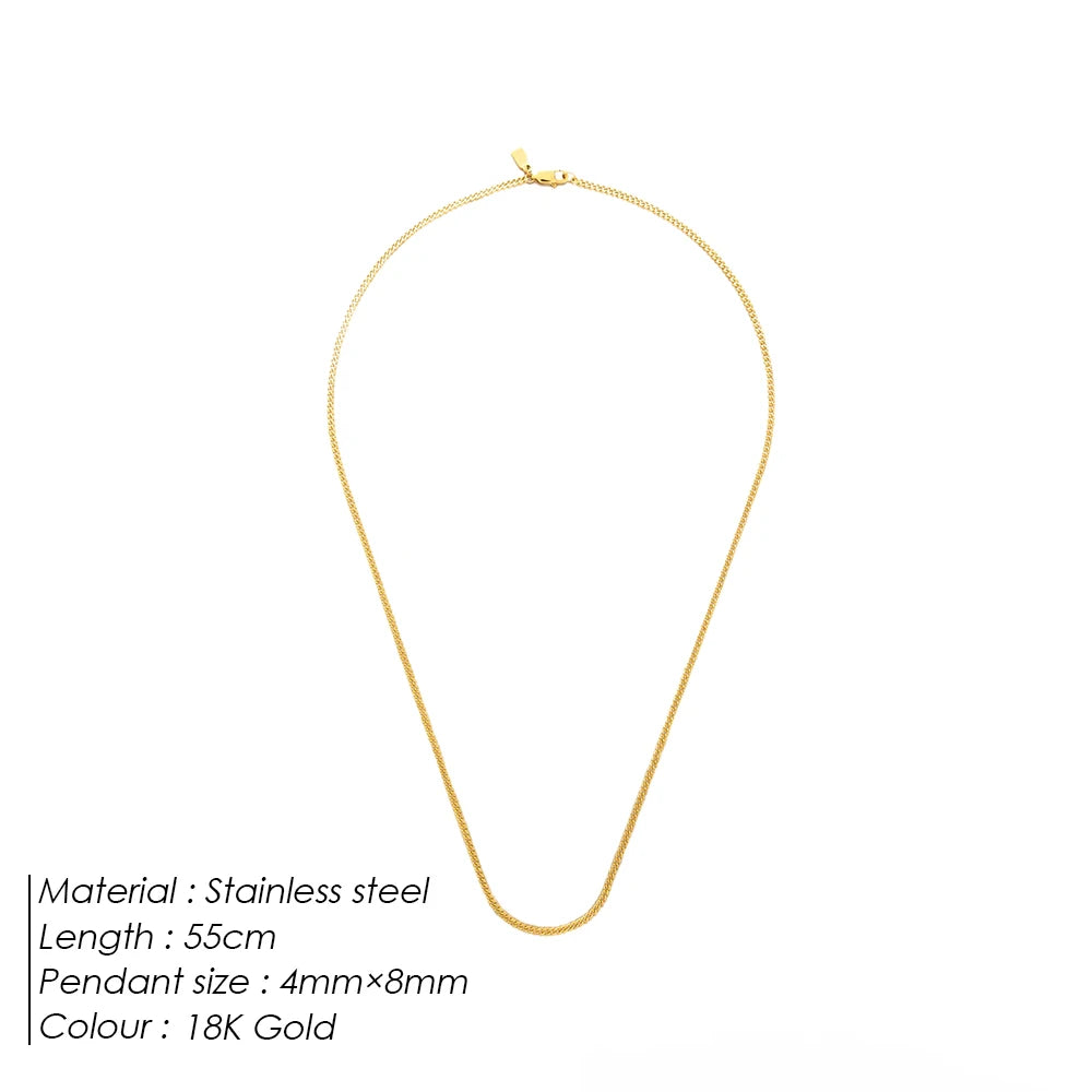 Men's minimalist titanium steel chain