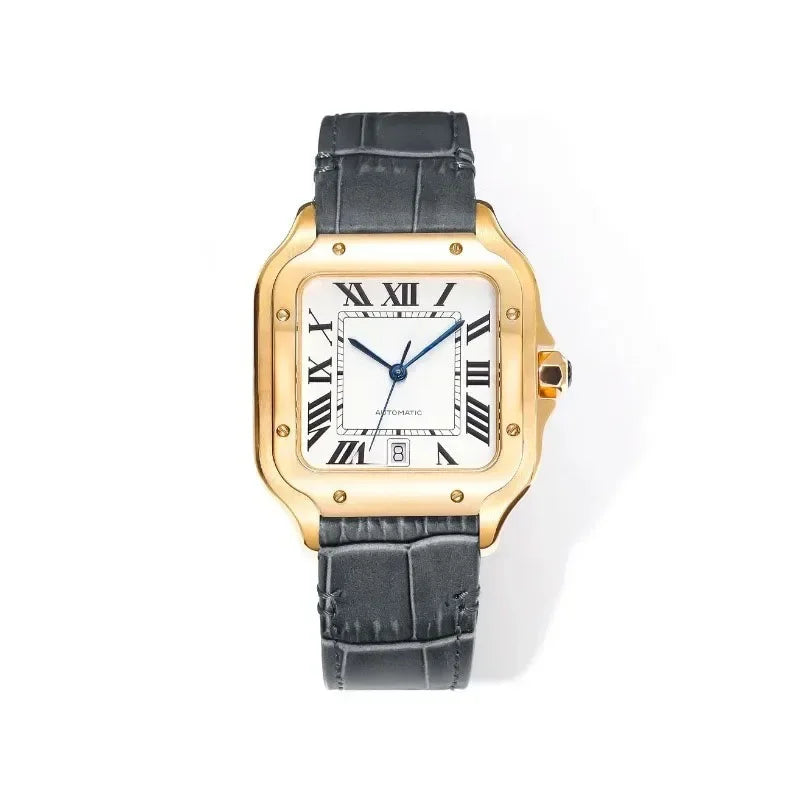 Men's Fully Automatic Genuine Leather Multifunctional Watch