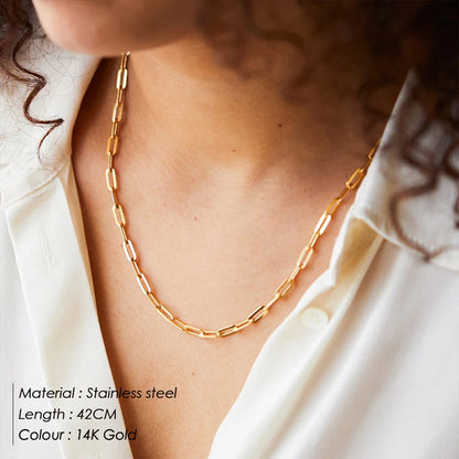 Women's Gold Cross Chain Necklace
