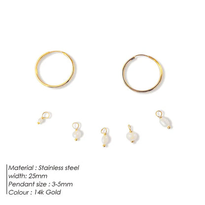 Large freshwater pearl earrings