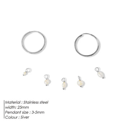 Large freshwater pearl earrings