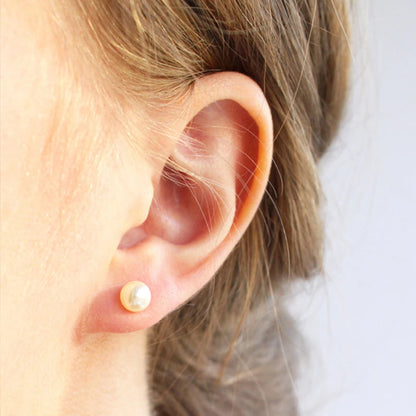 Korean style small earrings, imitation pearls