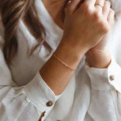 Minimalist stainless steel bracelet for women