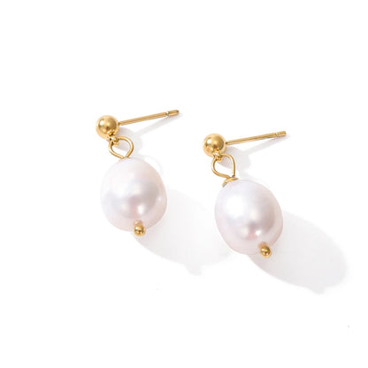 Natural Freshwater Pearl Earrings