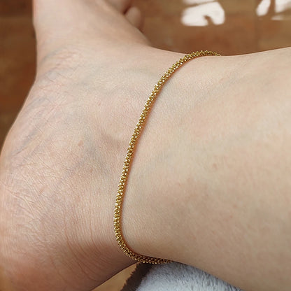 Golden Cauliflower Anklet Bracelet