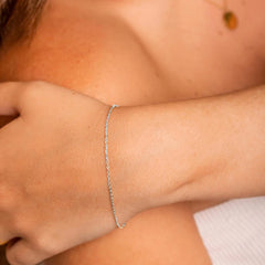 Silver Color Multilayer Thin Chain Bracelet