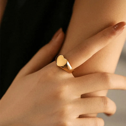 Geometric Heart Ring Personalized Jewelry