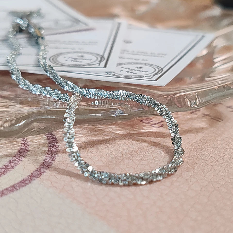 Silver Cauliflower Ankle Bracelet