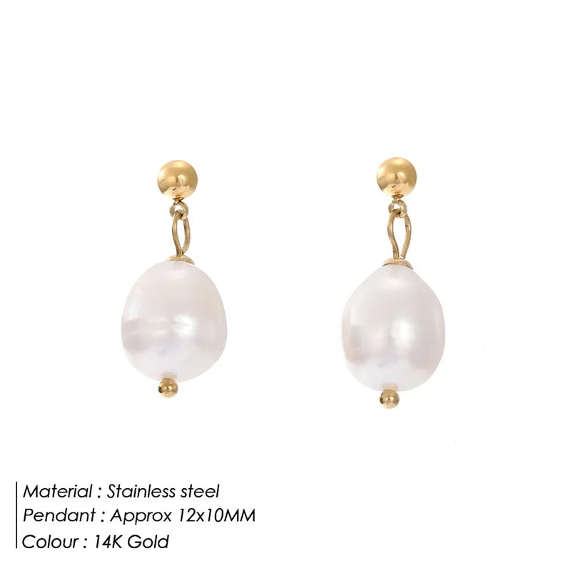 Natural Freshwater Pearl Earrings