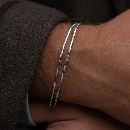 Square chain Bracelet Men's Titanium