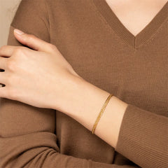 Classic Cuban Bracelet Gold Plated Adjustable Lobster Clasp