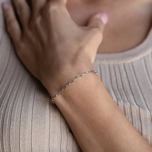Minimalist stainless steel bracelet for women