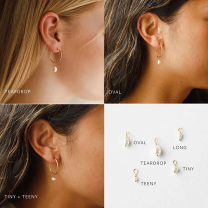 Large freshwater pearl earrings