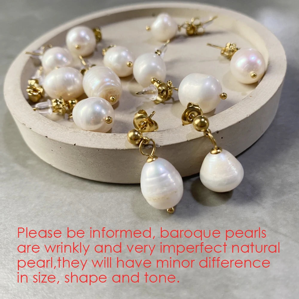 Natural Freshwater Pearl Earrings