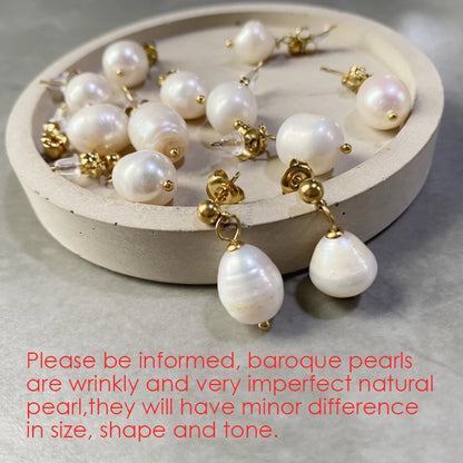 Natural Freshwater Pearl Earrings