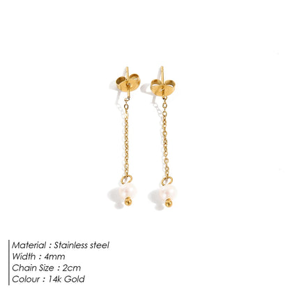 Freshwater Pearl Earring with Pendant