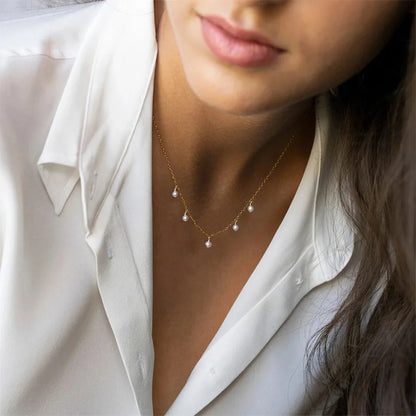 Handmade imitation Pearl Tassel Short Chain