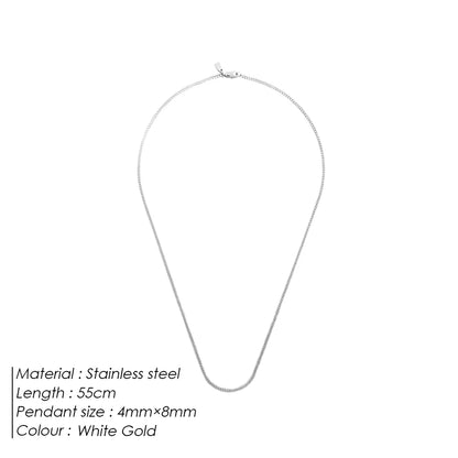 Men's minimalist titanium steel chain
