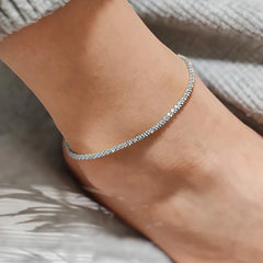 Silver Cauliflower Ankle Bracelet