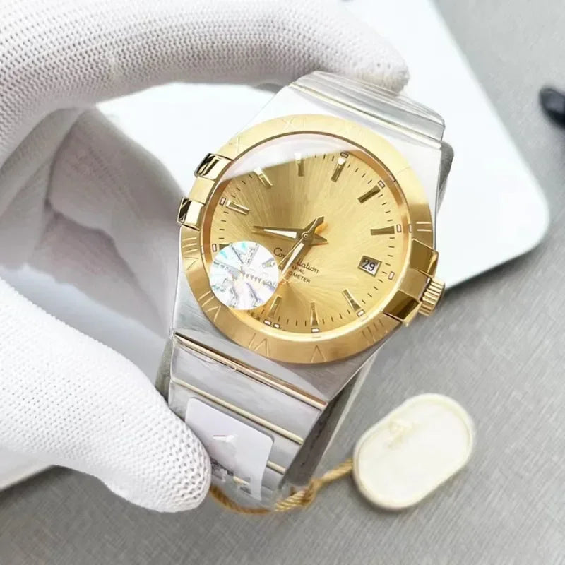 Men's watch with fully automatic mechanical movement