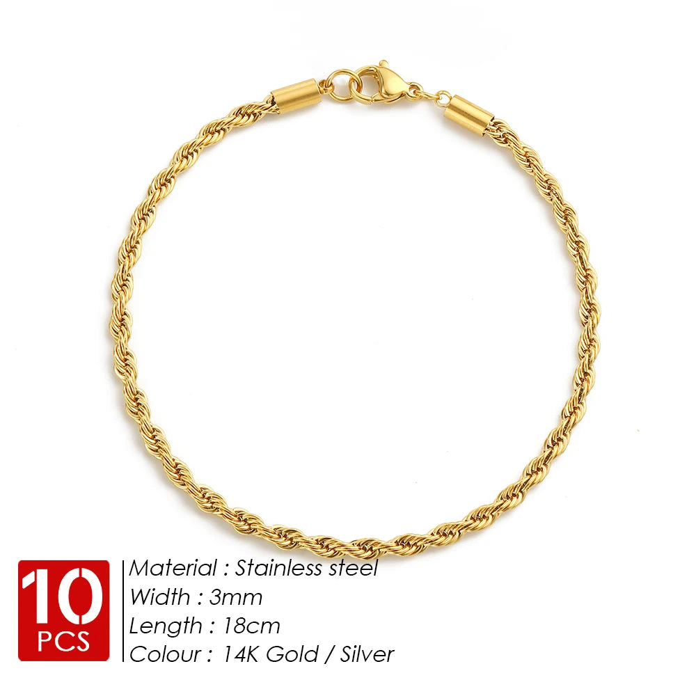 Twisted Rope Chain for Women Gold Color