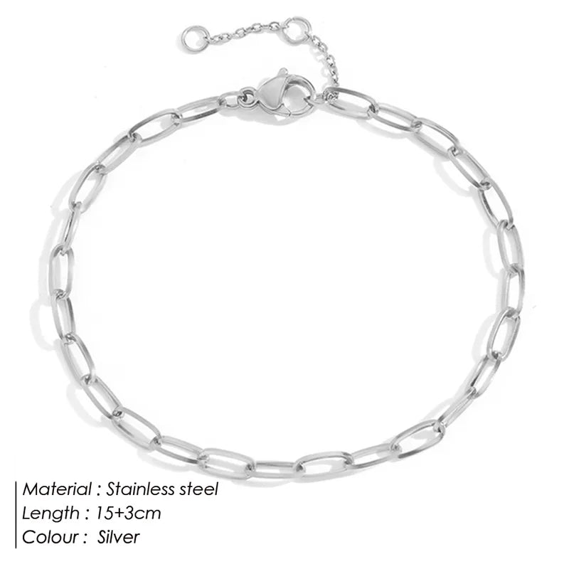 Minimalist stainless steel bracelet for women