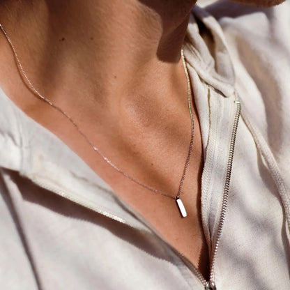 Men's Minimalist Pendant Necklace Titanium